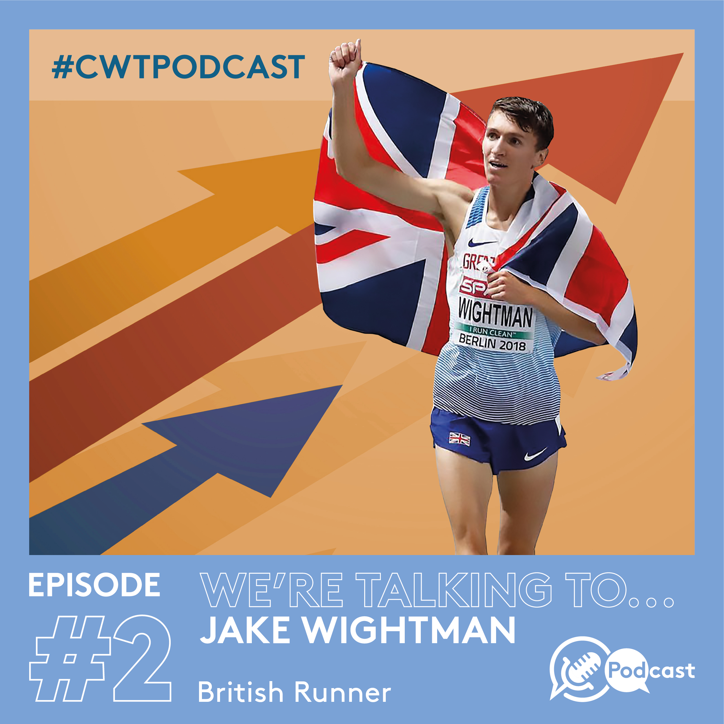 Image of Jake Wightman running on the podcast episode artwork.