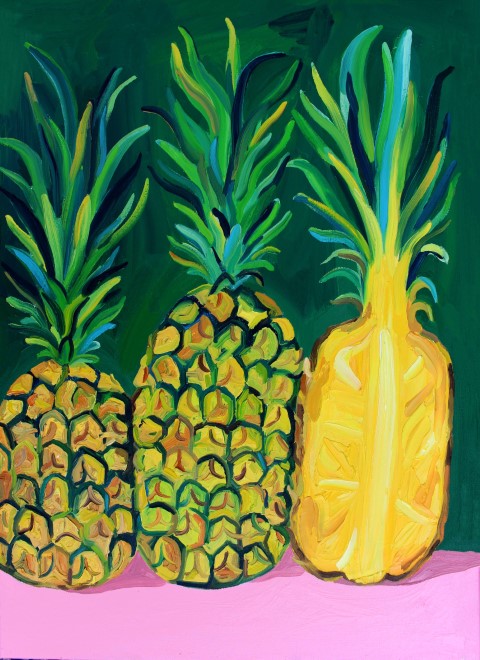 painting of pineapples by Alice Straker