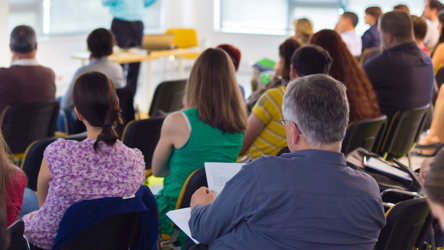 Audience at a training conference