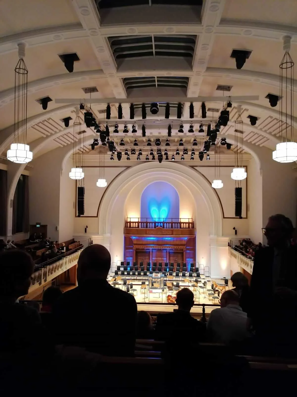 Behind view of audience at carols