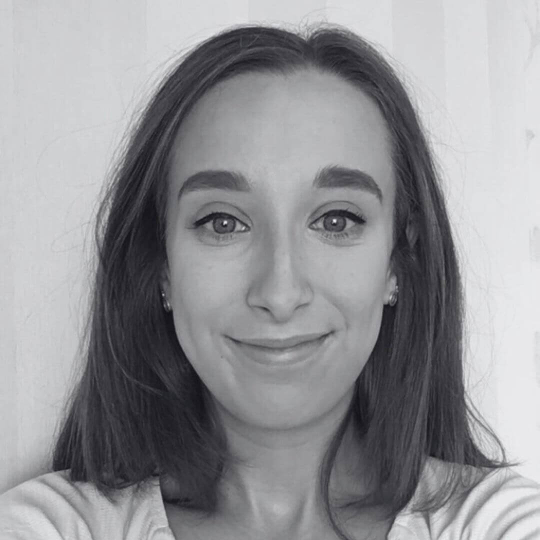 A black and white image of Hayley Smith