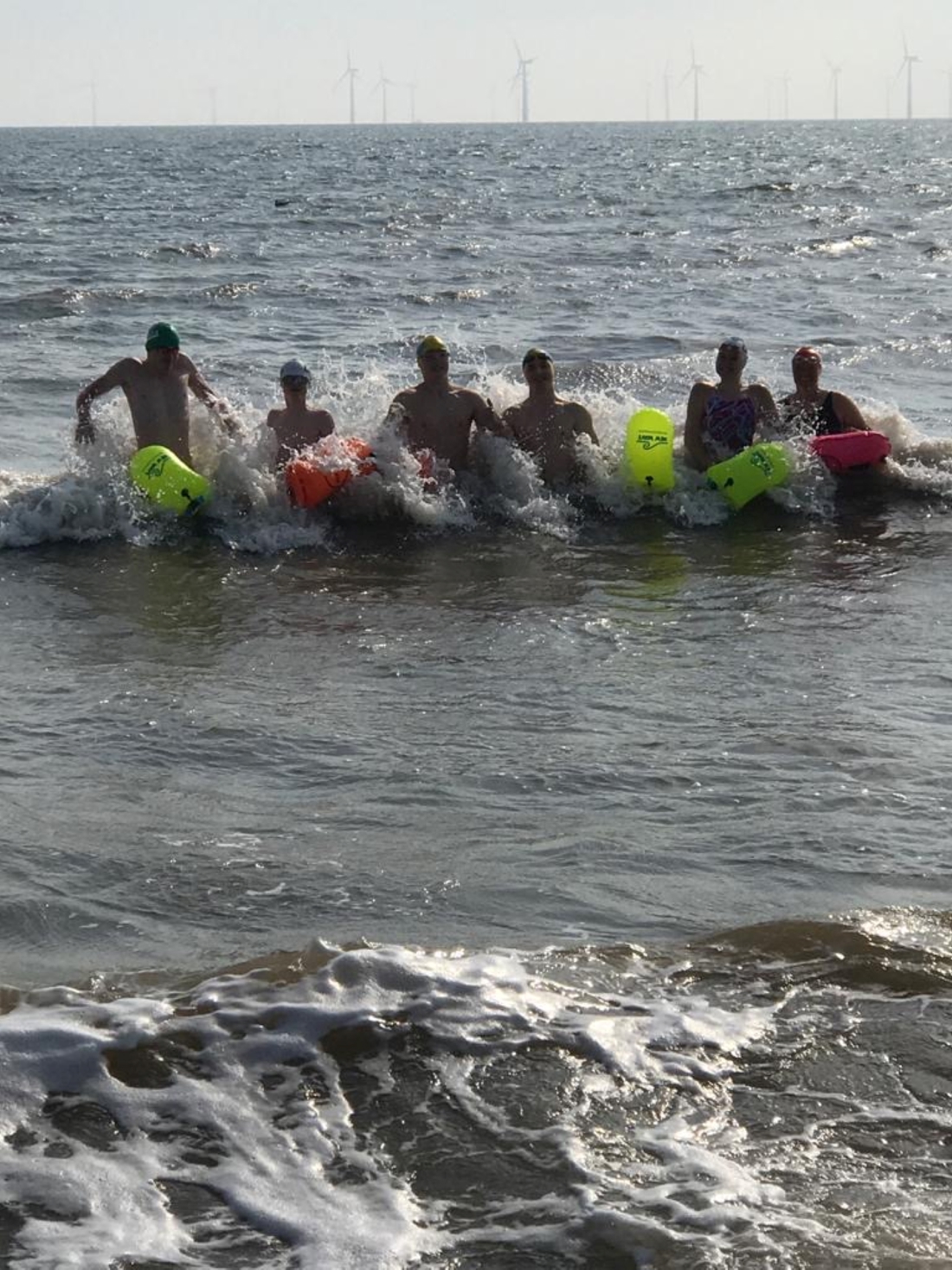 Grimsby Water Rats Team in the sea