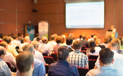 Back view of students in a lecture 