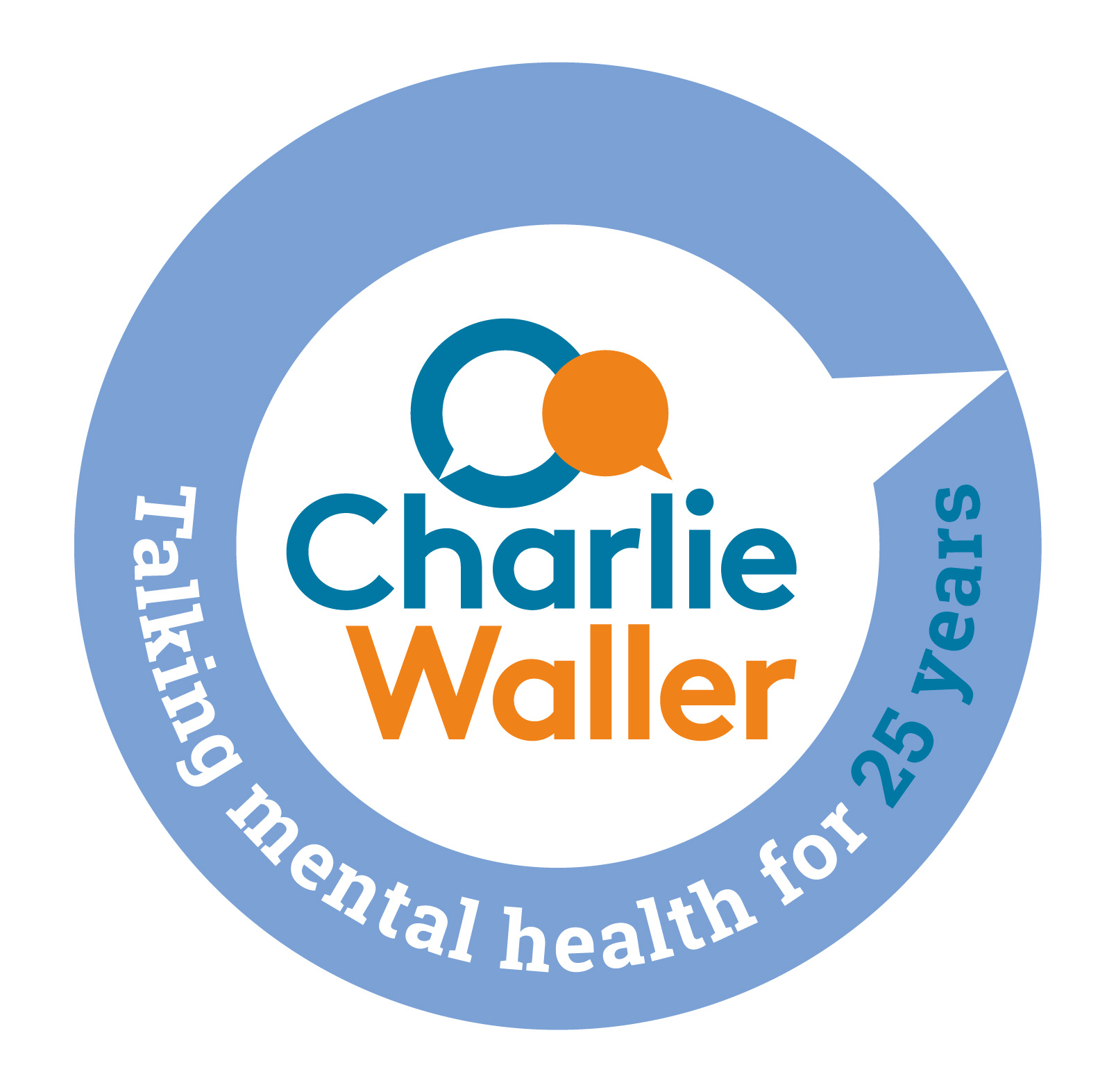 The Charlie Waller Trust 25th Anniversary Logo.