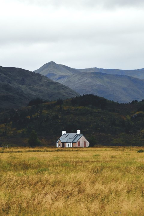 house in mountain landscape