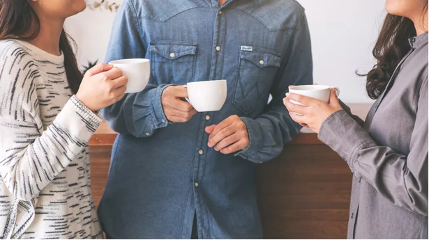 Adults People Holding Mugs Cups