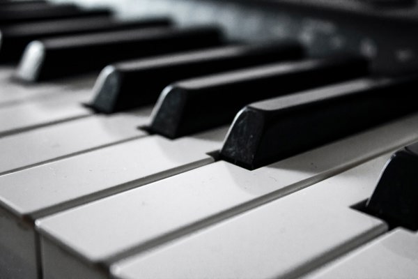 Close-up of piano keys 