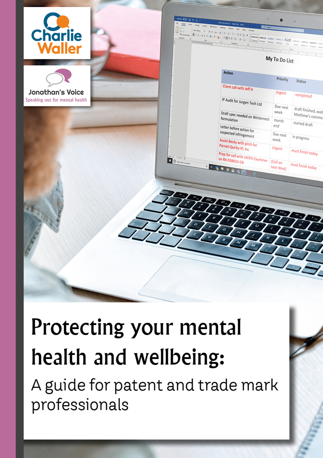 Protecting your mental health and wellbeing front cover