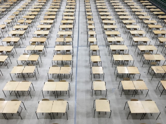 empty exam hall