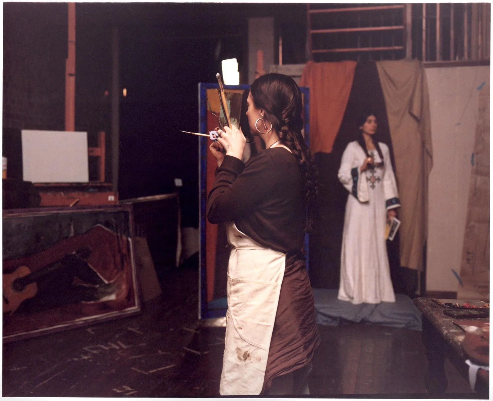 Mia Painting Woman In White Dress
