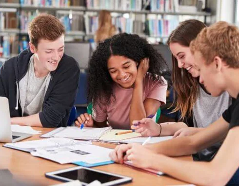College Students Laughing
