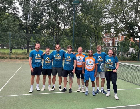 Dunhumby employees playing tennis