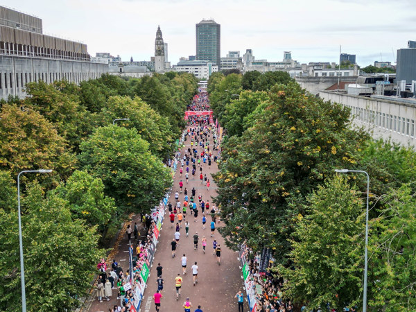 Runners in Cardiff