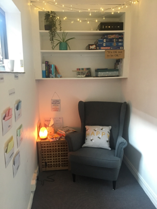 Evie's wellbeing room for school children and young people's mental health and wellbeing