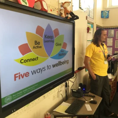 Talk being given in primary school Talk being given in primary school