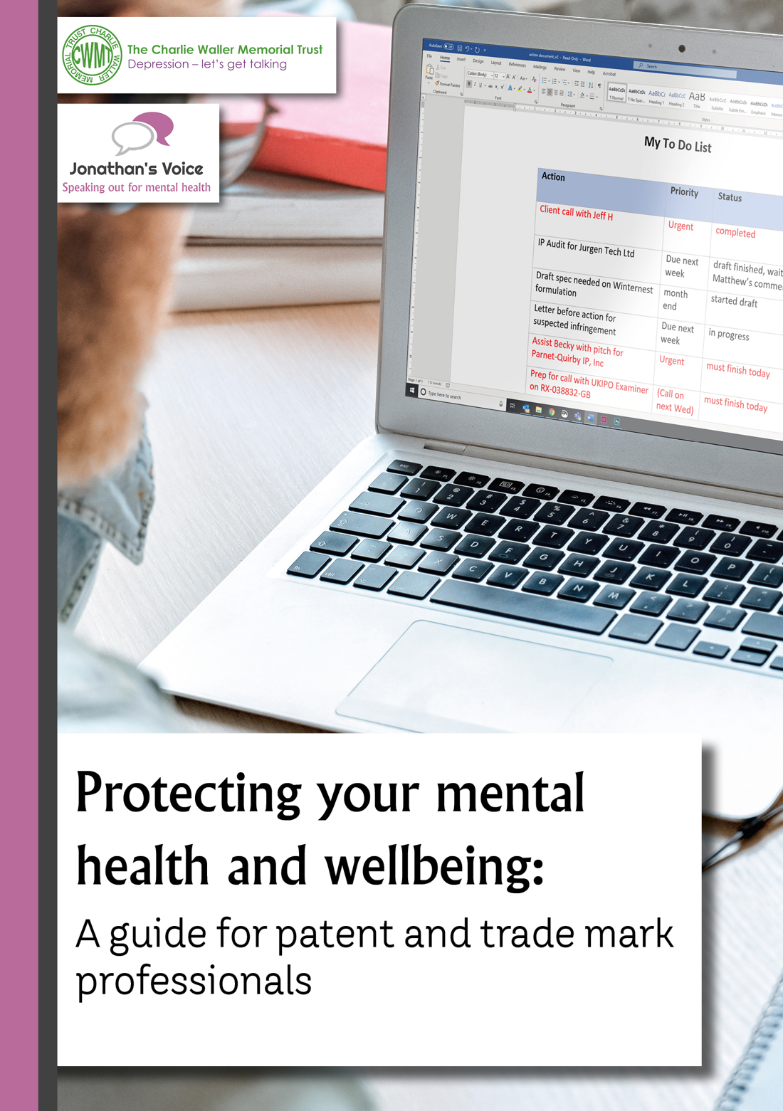 Protecting your mental health and wellbeing guide front cover 