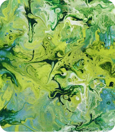 different shades of green paint mixing