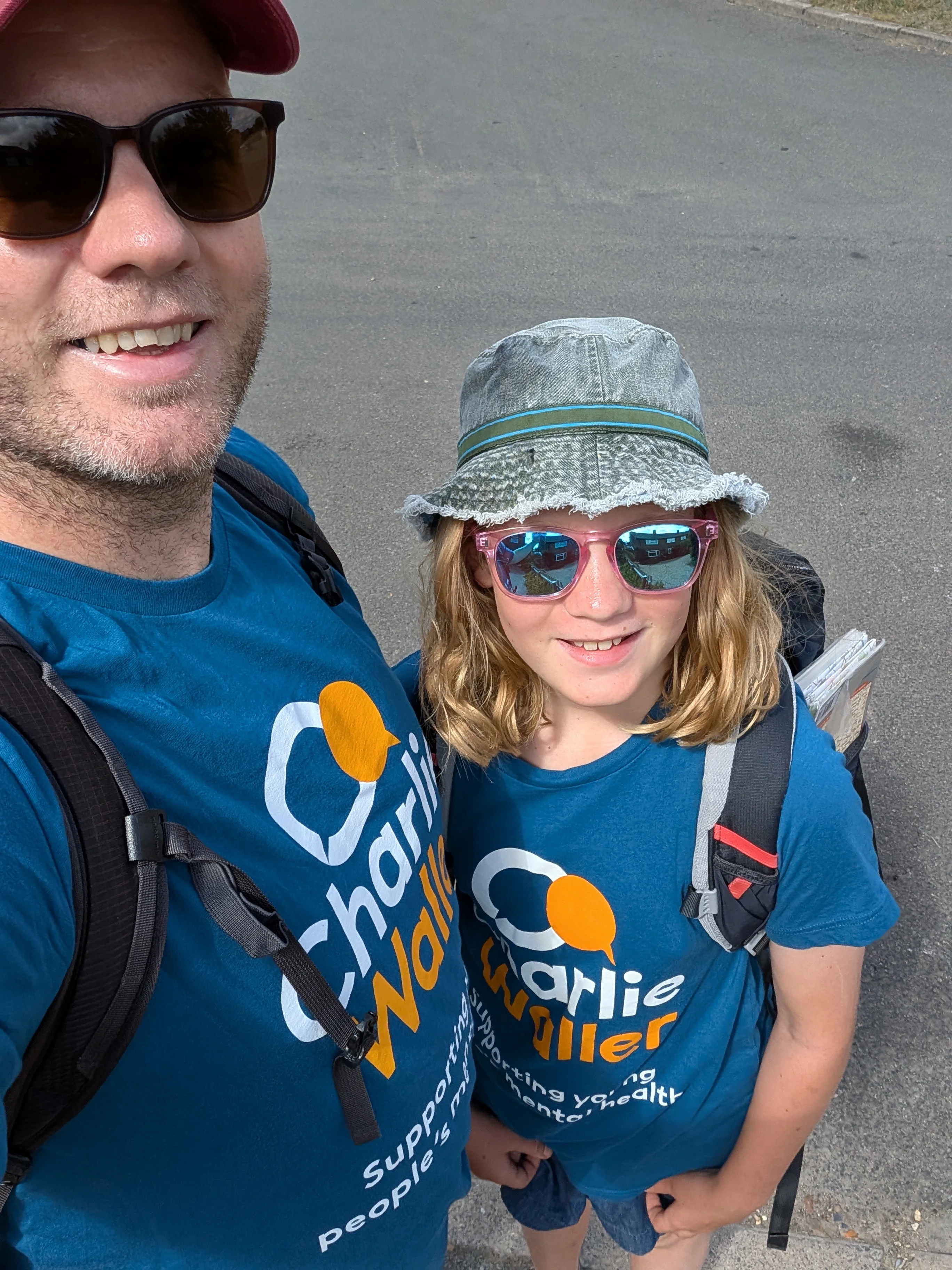 Molly W And Her Dad In CW T Shirts